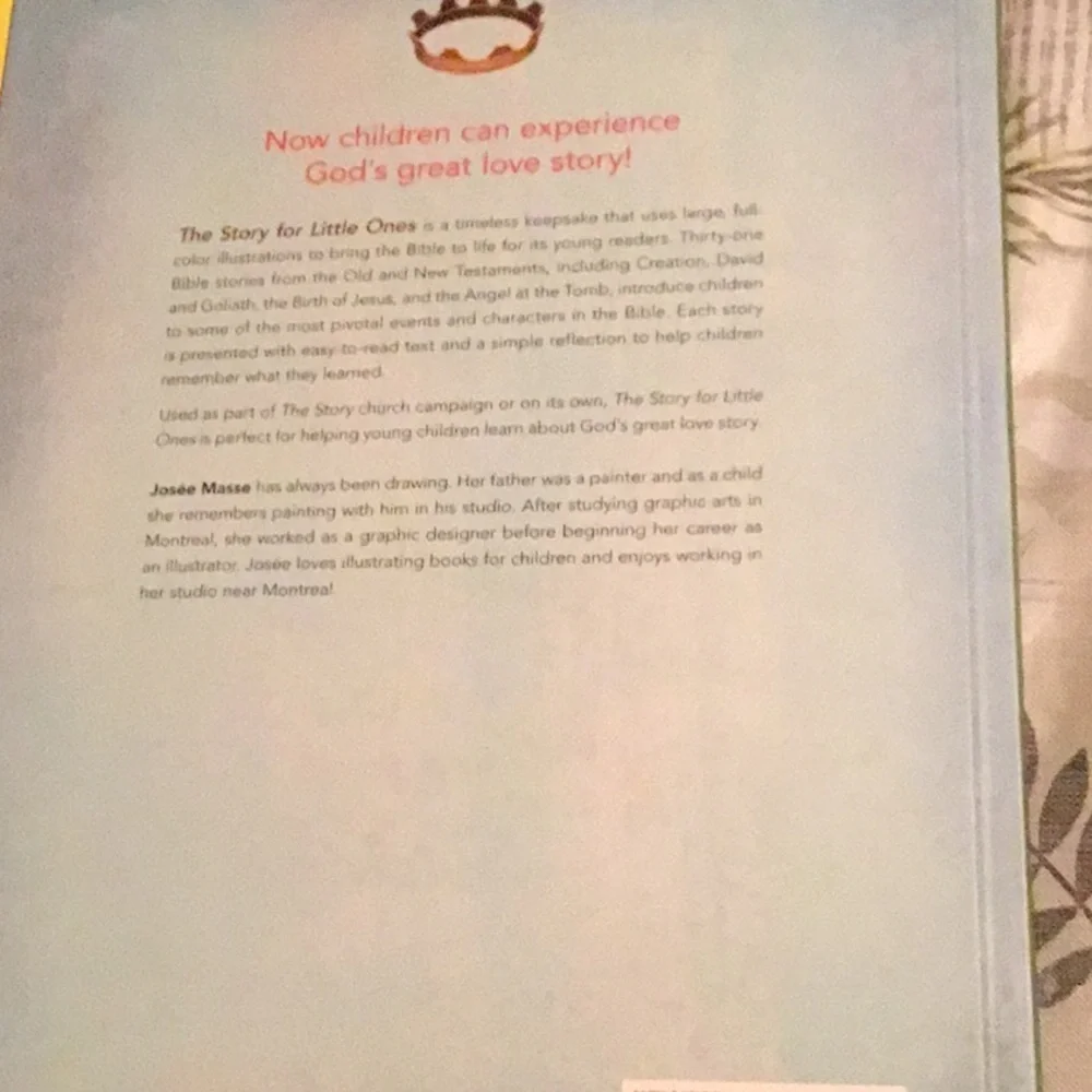 New hardcover book Bible for little ones